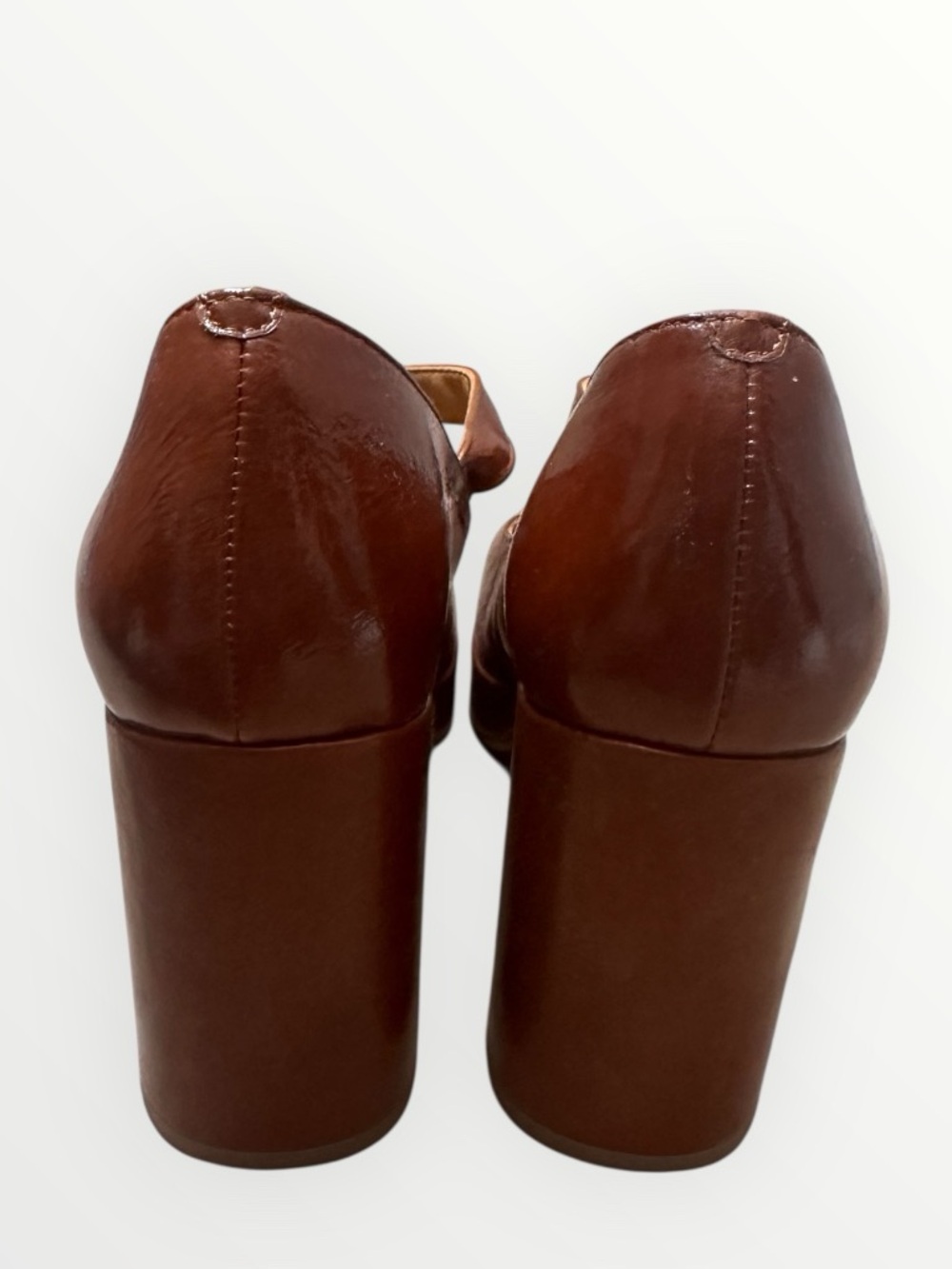 Sézane Georgia High Mary Janes in Polished Camel | US 7 - Picture 9 of 16